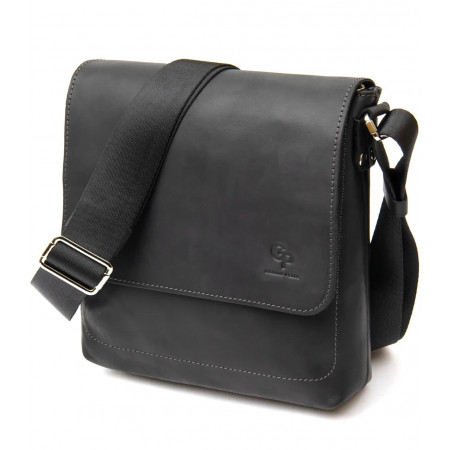 Сумка мужская GRANDE PELLE из матовой кожи (GP0431black)